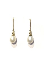 Navarro Earrings - Gold - Pearl - Diamond