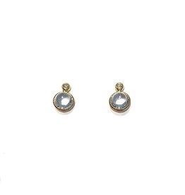 Navarro Earrings - Gold  - Blue Topaz - Diamond