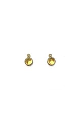 Navarro Earrings - Gold  - Citrine - Diamond