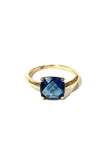 Navarro Ring - Gold - London Blue Topaz