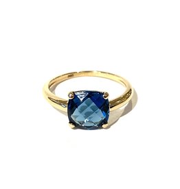 Navarro Ring - Gold - London Blue Topaz