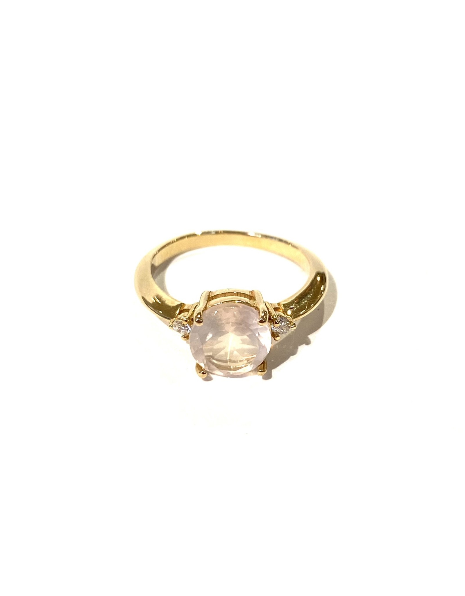 Navarro Ring - Goud - Rozenkwarts - Diamant