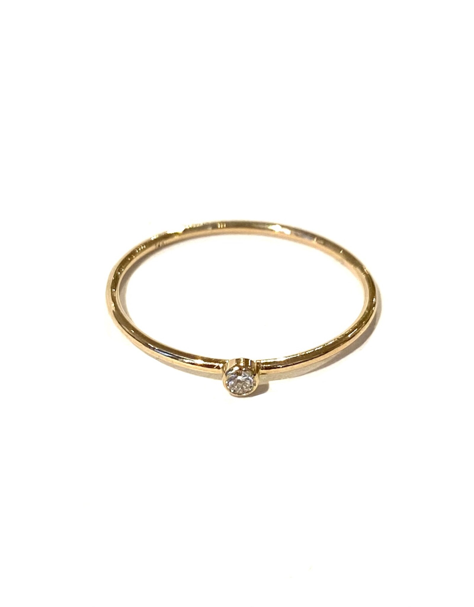 Bo Gold Ring - Goud - Diamantje