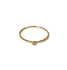 Bo Gold Ring - Goud - Diamantje