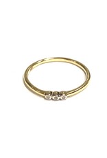 Bo Gold Ring - Goud - Diamantjes