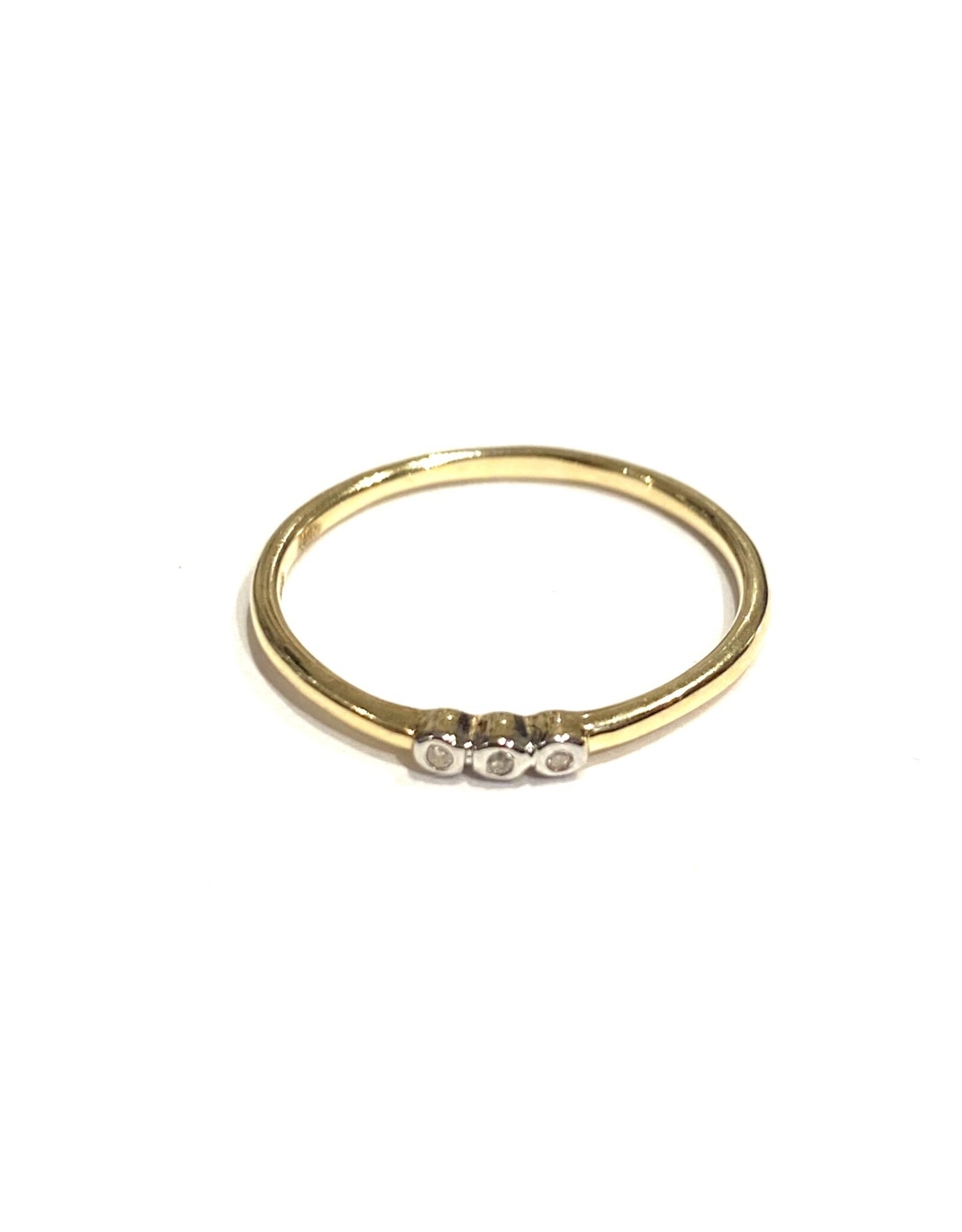 Bo Gold Ring - Gold - Diamonds