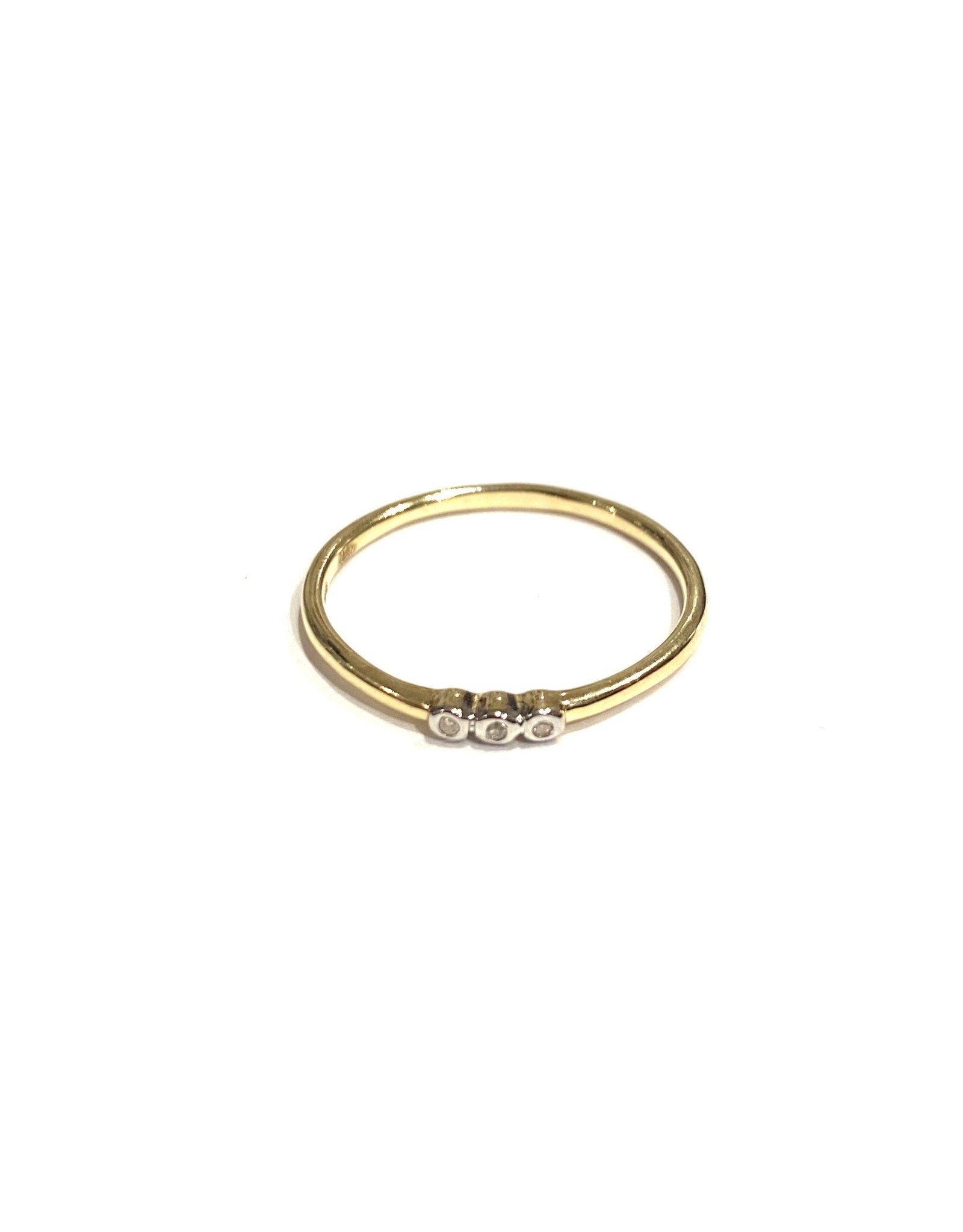 Bo Gold Ring - Goud - Diamantjes