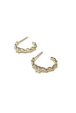 Bo Gold Earrings - Gold - Diamond