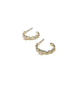 Bo Gold Earrings - Gold - Diamond