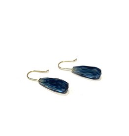 Bo Gold Earrings - Gold - London Blue Quartz