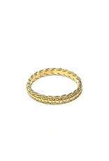 Bo Gold Ring - Goud - Geknoopt touw