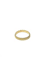 Bo Gold Ring - Gold - Knotted rope