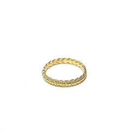 Bo Gold Ring - Gold - Knotted rope