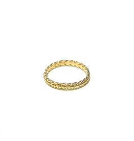 Bo Gold Ring - Goud - Geknoopt touw