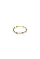 Lacee Alexandra Ring - Goud - Champagne diamantjes