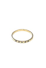 Lacee Alexandra Ring - Goud - Zwarte diamantjes