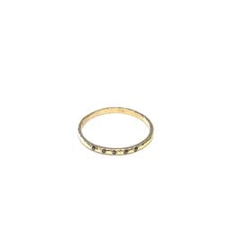 Lacee Alexandra Ring - Goud - Zwarte diamantjes