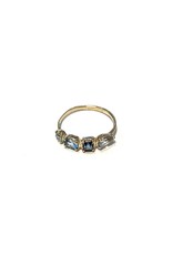 Lacee Alexandra Ring - Goud - Blauwe edelstenen