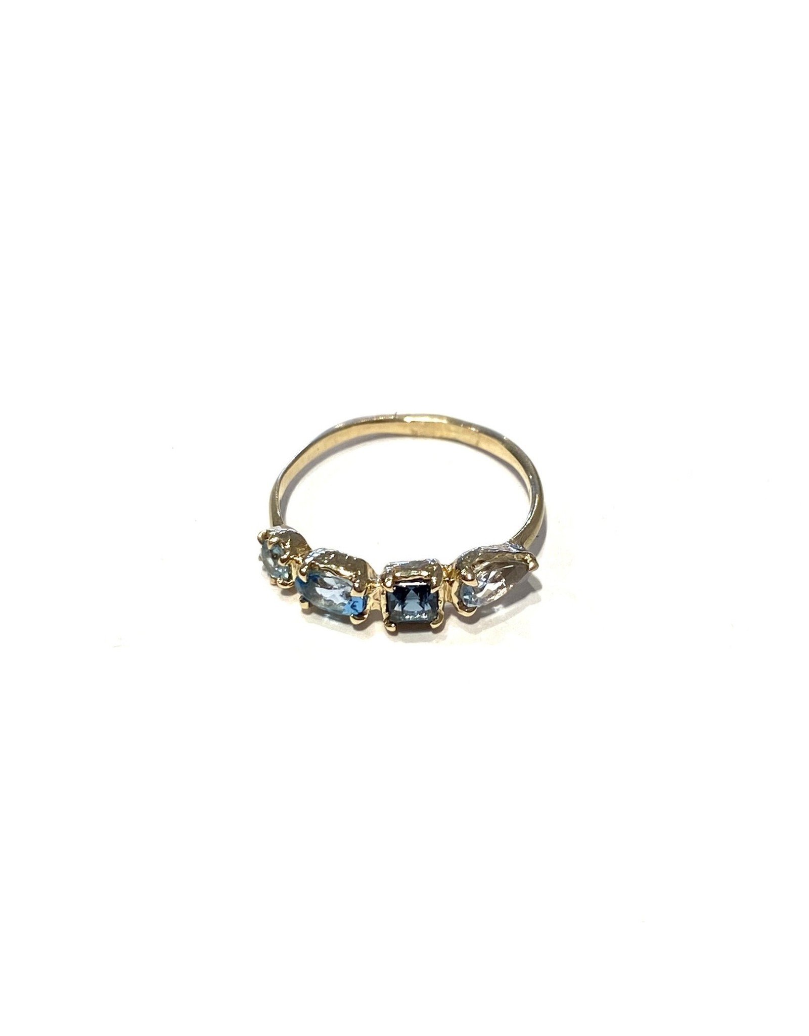 Lacee Alexandra Ring - Gold - Blue gemstones