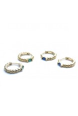 Rose Marie Earrings - Mini hoop green