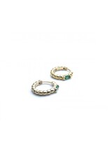 Rose Marie Earrings - Mini hoop green