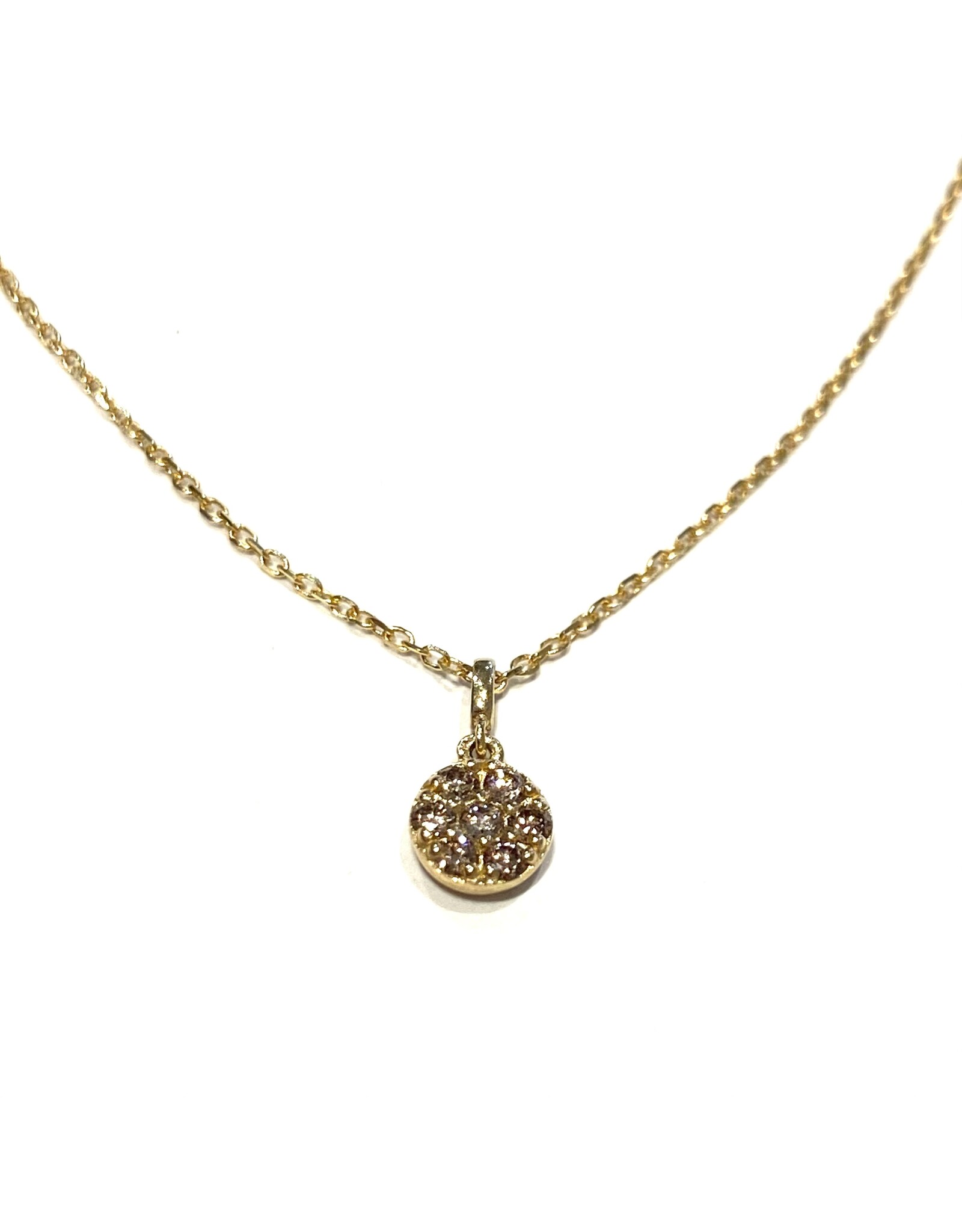 Bo Gold Necklace - Gold - Round - Diamonds