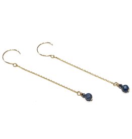 Bo Gold Oorbellen - Goud - Lapis Lazuli