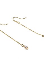 Bo Gold Oorbellen - Goud - Roze Parel