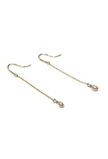 Bo Gold Earrings - Gold - Pink Pearl