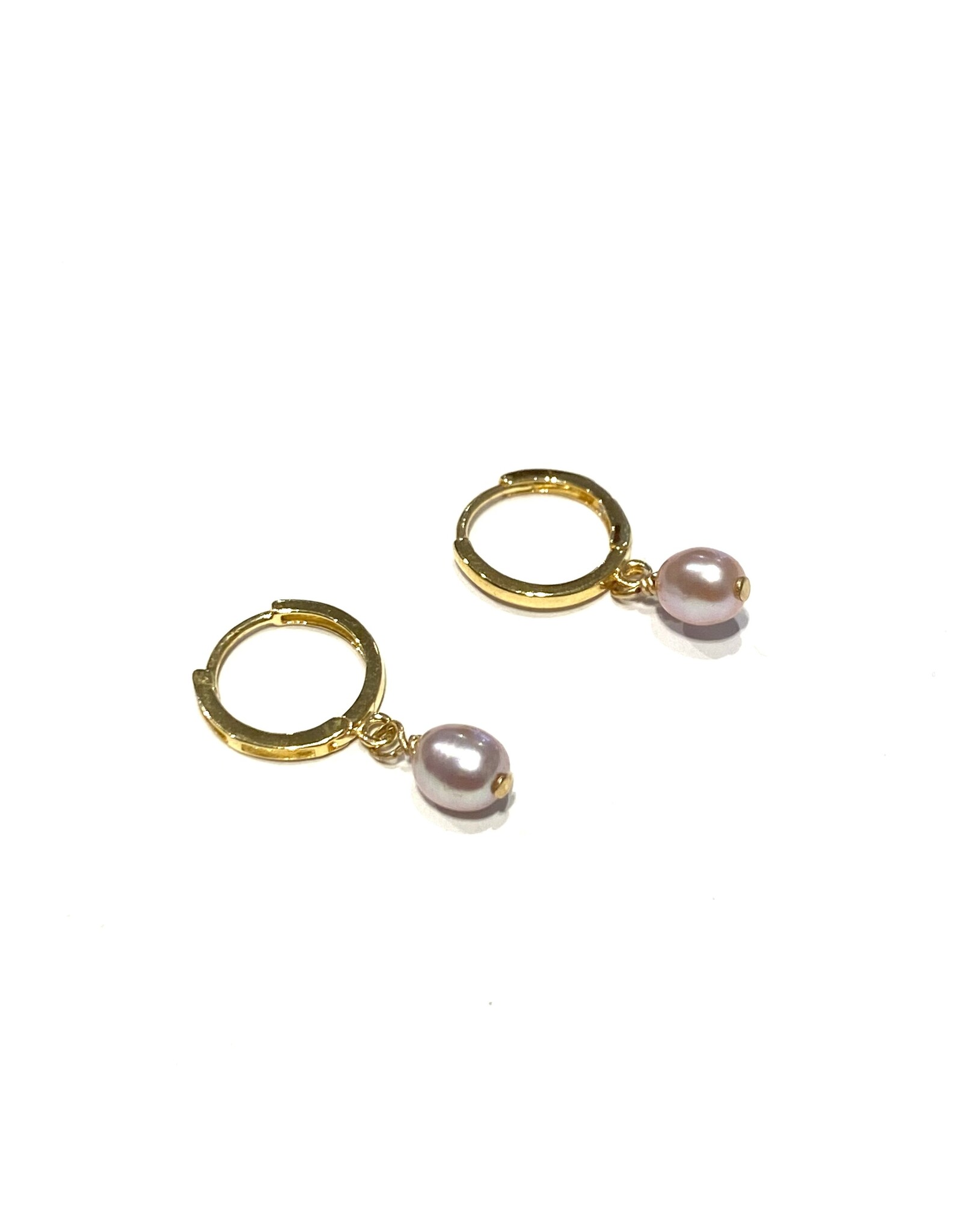 Bo Gold Earrings - Gold - Pink Pearl