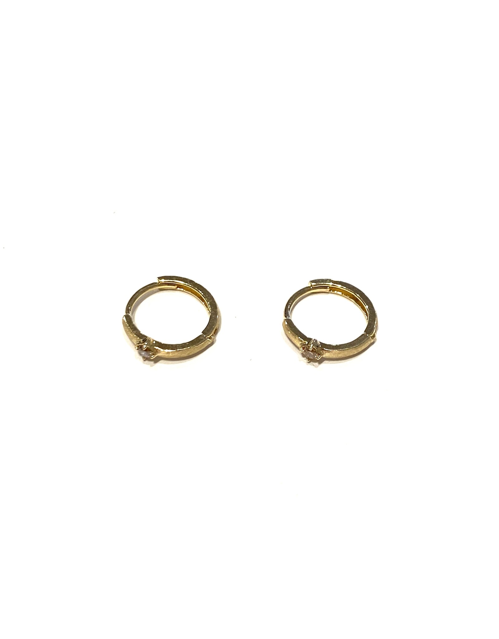 Bo Gold Earrings - Gold - Diamond