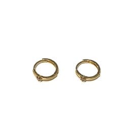 Bo Gold Earrings - Gold - Diamond