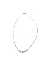 Bo Gold Ketting - Goud - Blauw topaas