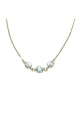 Bo Gold Necklace - Gold - Blue topaz