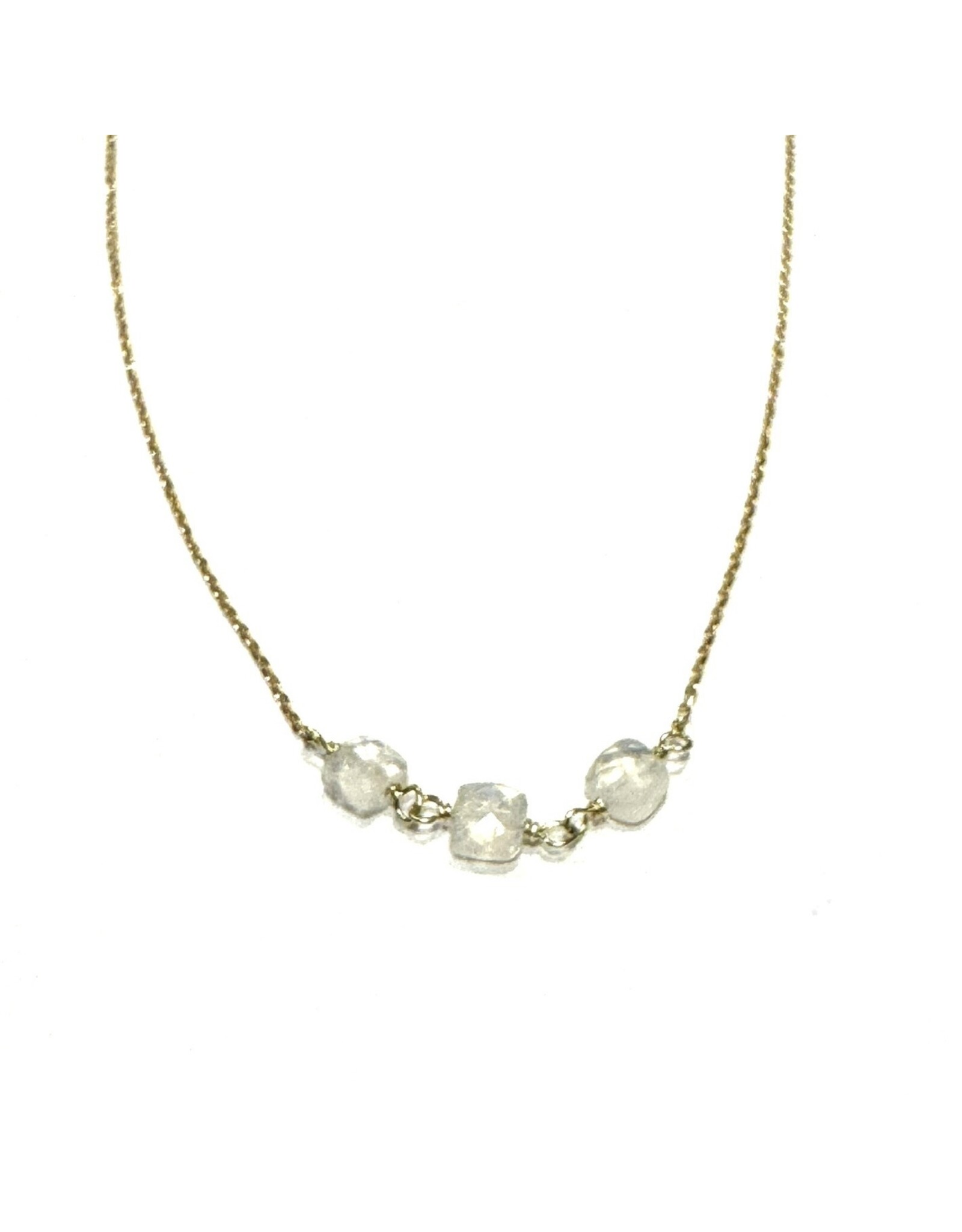 Bo Gold Necklace - Gold - Moonstone