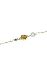 Bo Gold Bracelet - Gold - Blue Topaz