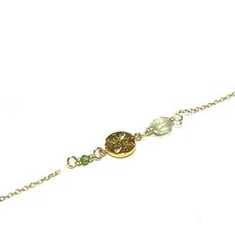 Bo Gold Bracelet - Gold - Green Amethyst