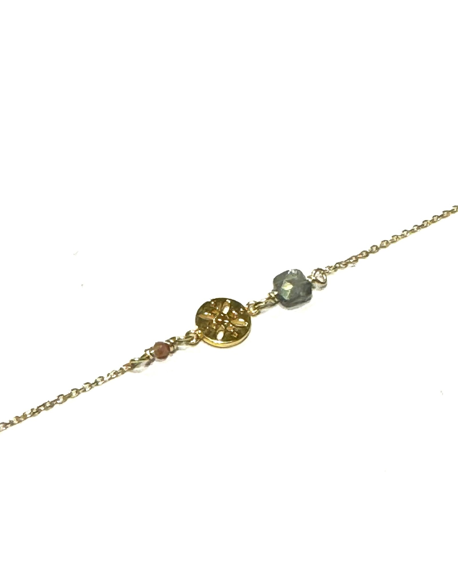 Bo Gold Bracelet - Gold - Hematite