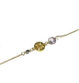 Bo Gold Bracelet - Gold - Amethyst