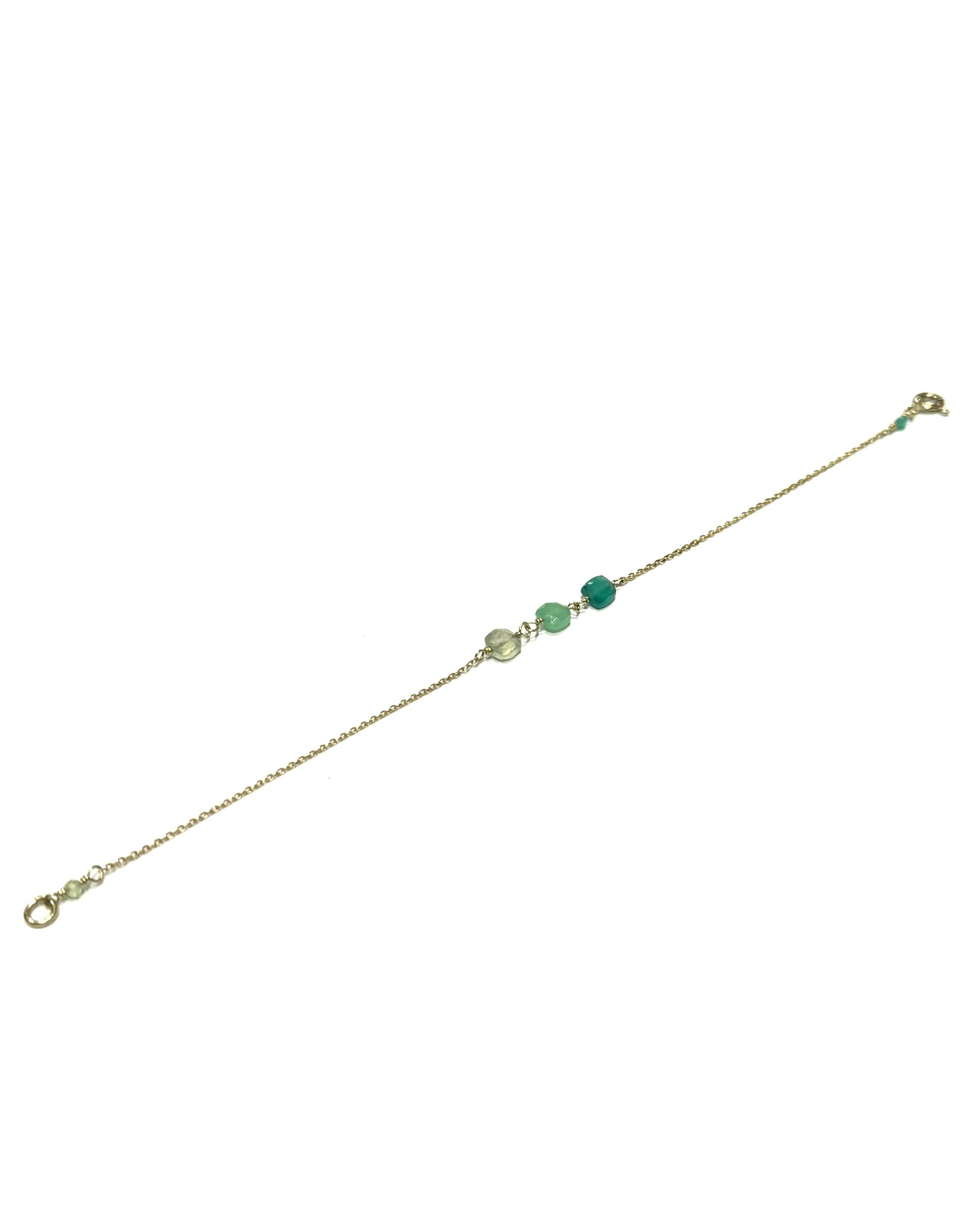 Bo Gold Bracelet - Gold - Gemstone