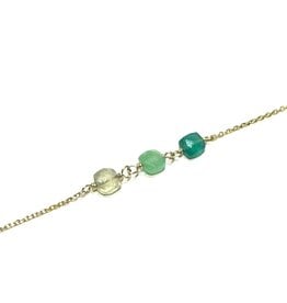 Bo Gold Bracelet - Gold - Gemstone