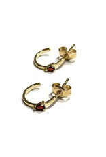 Navarro Earrings - Gold  - Garnet