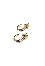 Navarro Earrings - Gold  - Garnet