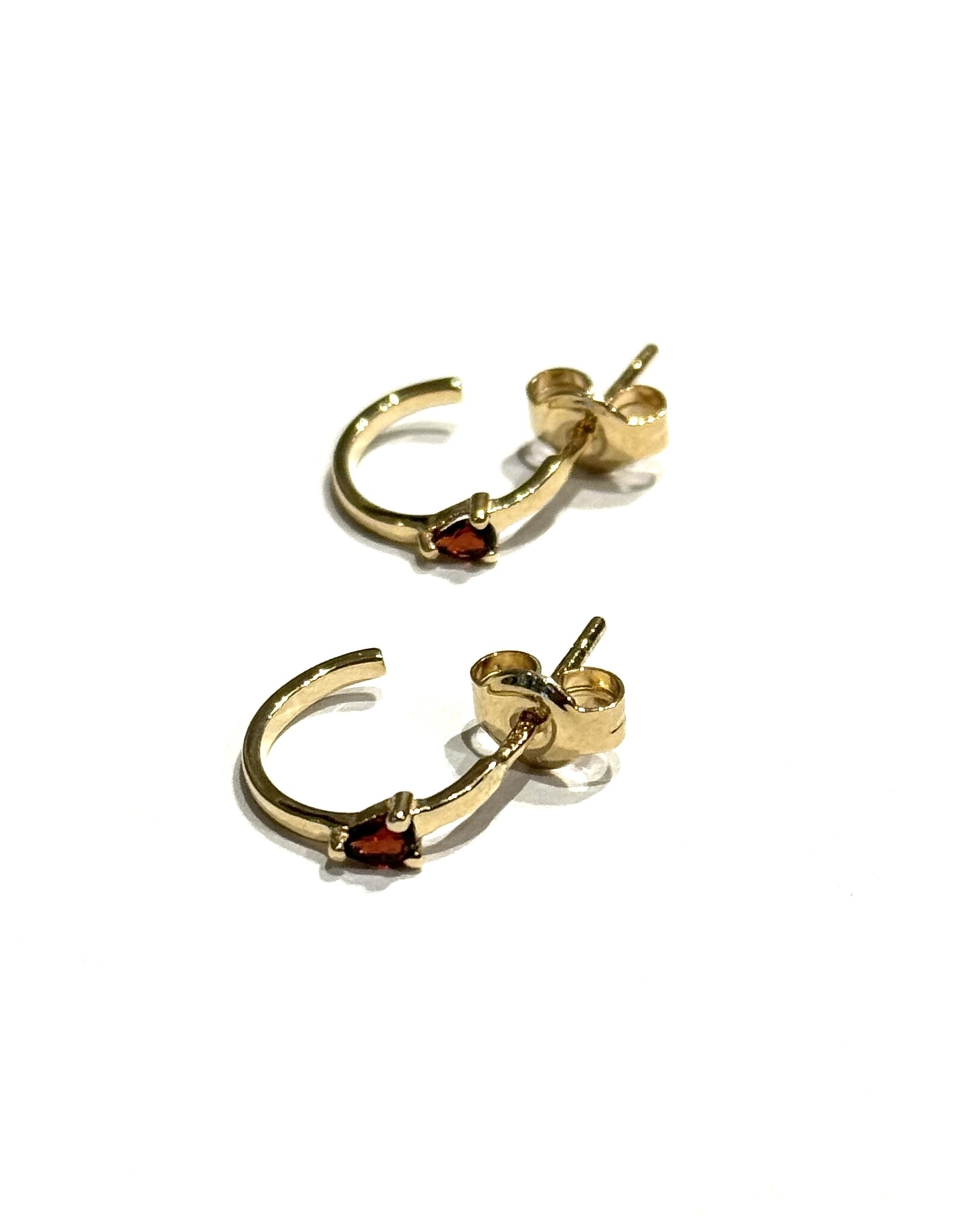 Navarro Earrings - Gold  - Garnet