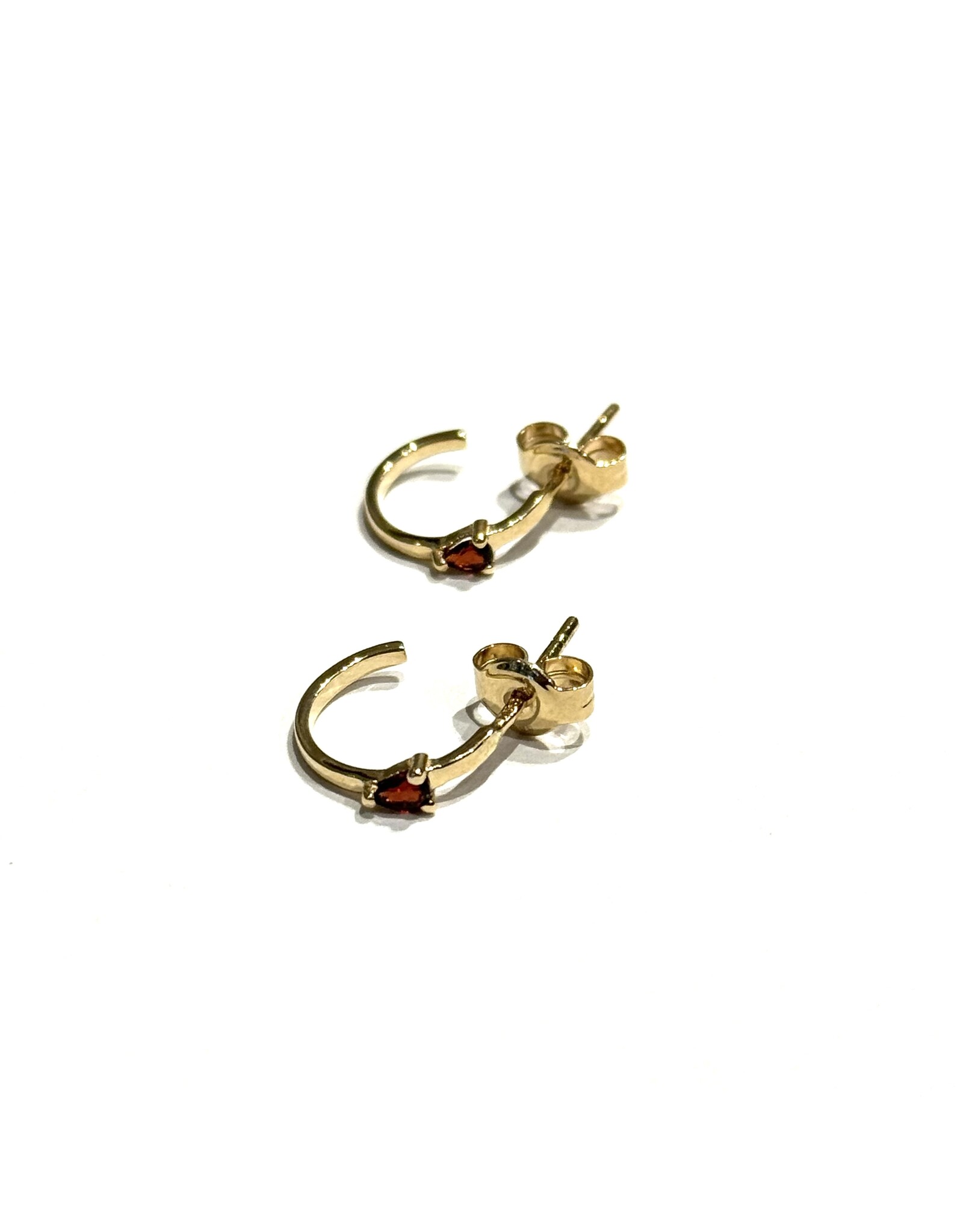 Navarro Earrings - Gold  - Garnet