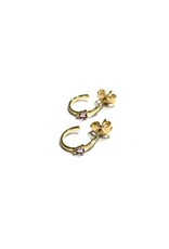 Navarro Earrings - Gold  - Amethyst