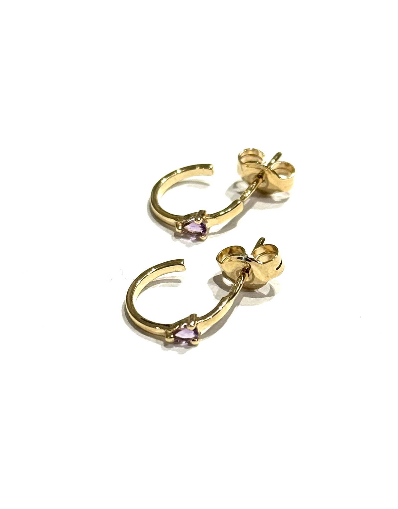 Navarro Earrings - Gold - Amethyst
