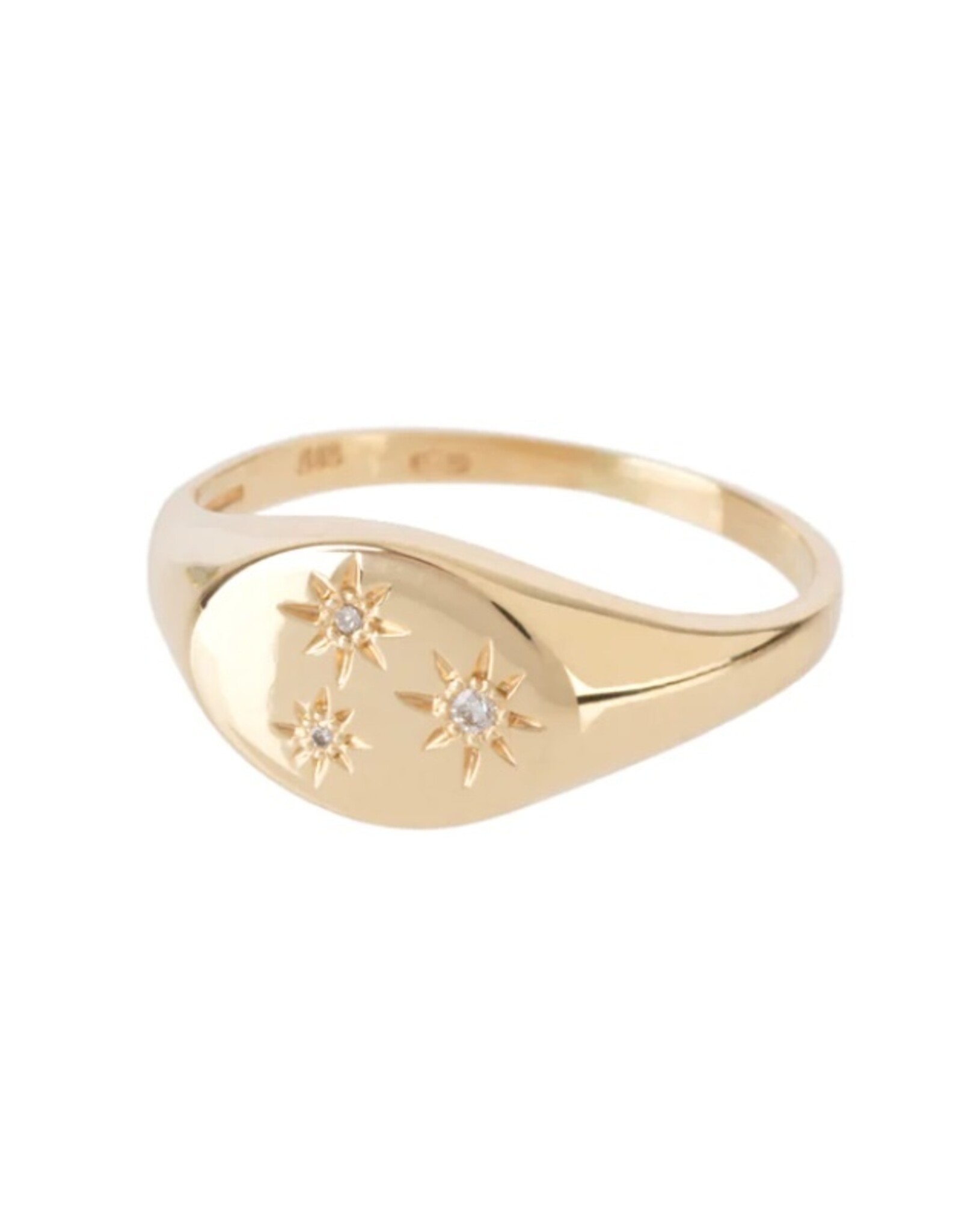 Bo Gold Ring - Gold - Diamonds