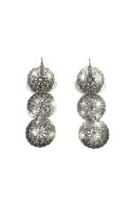 GAS Bijoux Earrings - Flocon trio silver plated