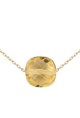 Bo Gold Necklace - Gold - Citrine